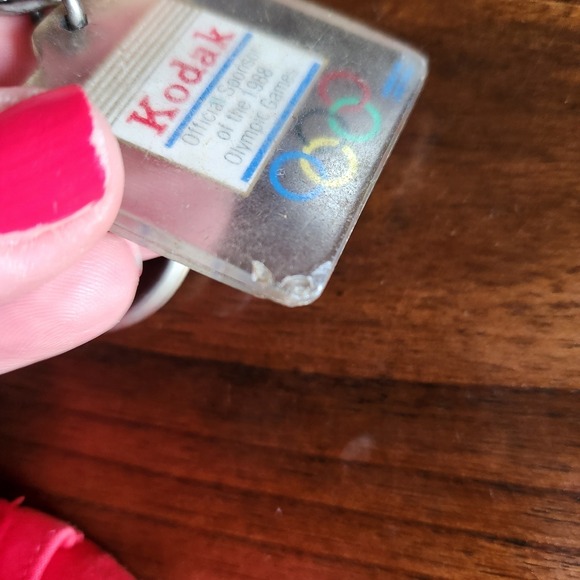 Vintage Kodak 1988 Olympics Keychain Plastic 2 Sided Key rings Official Sponsor - Picture 5 of 5